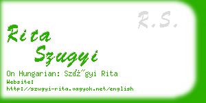 rita szugyi business card